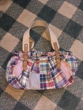 Tommy Hilfiger Vintage Style 90s Early 2000's Patchwork Shoulder Purse